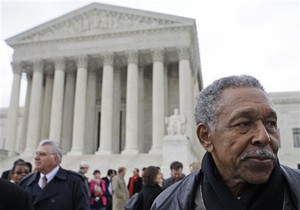 Otis McDonald outside Supreme Court. Credit: AP